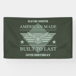 Amerikaanse Made 50th Birthday Spandoek