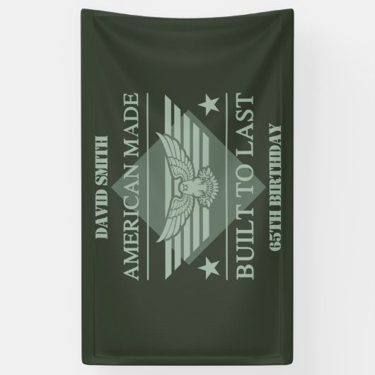 Amerikaanse Made 65th Birthday Spandoek (Verticaal)