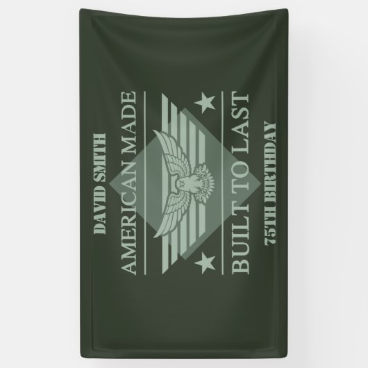 Amerikaanse Made 75th Birthday Spandoek (Verticaal)