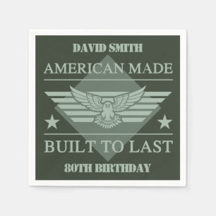 Amerikaanse Made 80th Birthday Servet