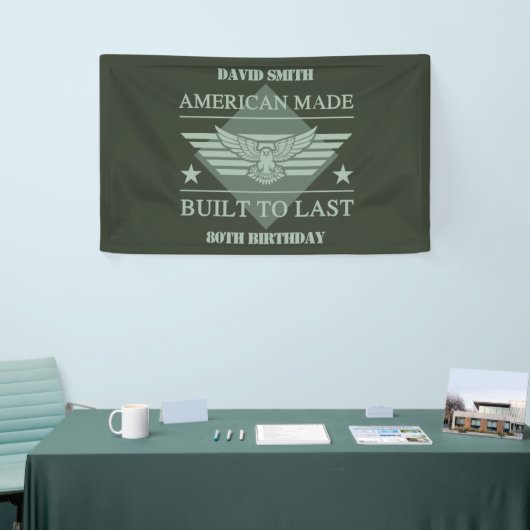 Amerikaanse Made 80th Birthday Spandoek (Beurs)