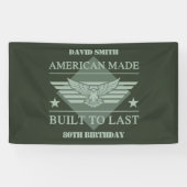 Amerikaanse Made 80th Birthday Spandoek (Horizontaal)