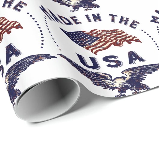  Amerikaanse Made in de Verenigde Staten Cadeaupapier (Rol Hoek)