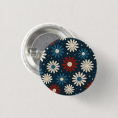 Amerikaanse Madeliefjes Ronde Button 3,2 Cm (Voorkant /achterkant)