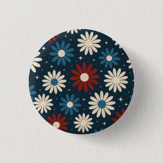 Amerikaanse Madeliefjes Ronde Button 3,2 Cm (Voorkant)