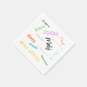 Amerikaanse Mah Jongg paper napkin Servet (Hoek)