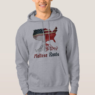 Amerikaanse Maltese wortels bovenaan Hoodie