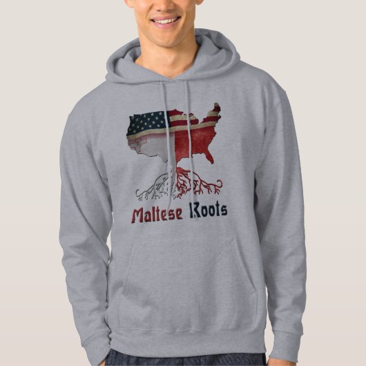 Amerikaanse Maltese wortels bovenaan Hoodie (Voorkant)