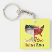 Amerikaanse Maltese wortels Sleutelhanger (Voorkant)