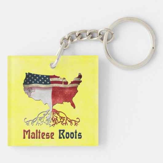 Amerikaanse Maltese wortels Sleutelhanger (Achterkant)
