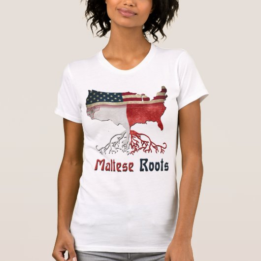 Amerikaanse Maltese wortels T-shirt (Voorkant)