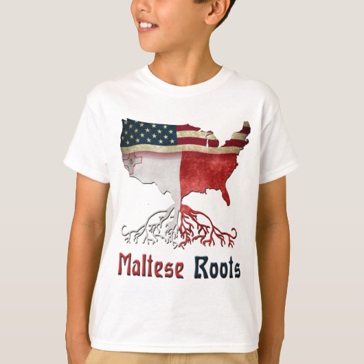 Amerikaanse Maltese wortels T-shirt (Voorkant)