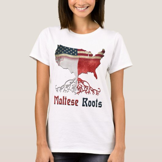 Amerikaanse Maltese wortels T-shirt (Voorkant)