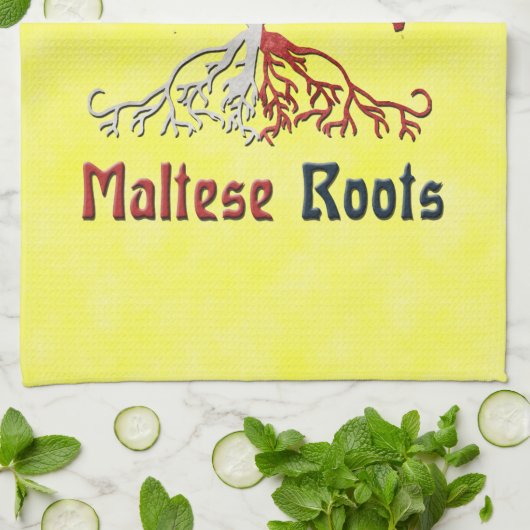 Amerikaanse Maltese wortels Theedoek (Gevouwen)