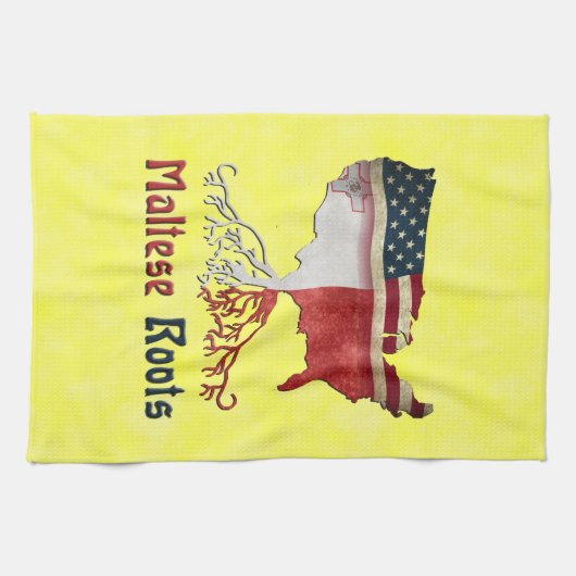 Amerikaanse Maltese wortels Theedoek (Horizontaal)