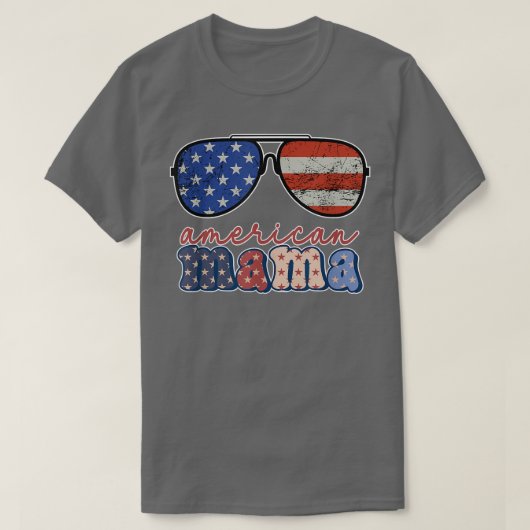 Amerikaanse mama, 4 juli Vrouwen Familie Matching  T-shirt (Design voorkant)