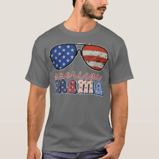Amerikaanse mama, 4 juli Vrouwen Familie Matching  T-shirt