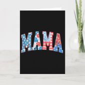 Amerikaanse Mama Patriottisch Rood Wit Blauw Ameri Kaart (Voorkant)