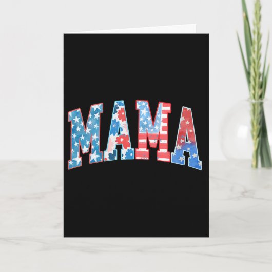 Amerikaanse Mama Patriottisch Rood Wit Blauw Ameri Kaart (Voorkant)