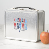 Amerikaanse Mama Patriottisch Vintage Gravure Shir (In situ)