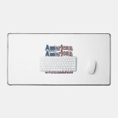 Amerikaanse Mama Patriottisch Vintage Gravure Shir Bureaumat (Keyboard & Muis)