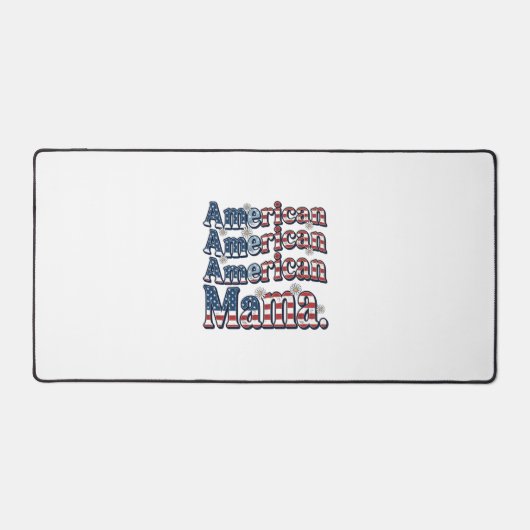 Amerikaanse Mama Patriottisch Vintage Gravure Shir Bureaumat (Voorkant)