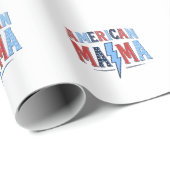 Amerikaanse Mama Patriottisch Vintage Gravure Shir Cadeaupapier (Rol Hoek)