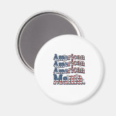 Amerikaanse Mama Patriottisch Vintage Gravure Shir Magneet (Voorkant / Achterkant)