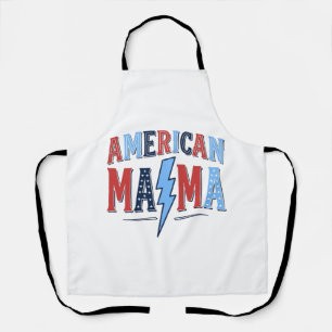 Amerikaanse Mama Patriottisch Vintage Gravure Shir Schort