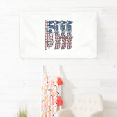 Amerikaanse Mama Patriottisch Vintage Gravure Shir Spandoek (Insitu)