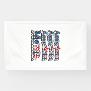 Amerikaanse Mama Patriottisch Vintage Gravure Shir Spandoek