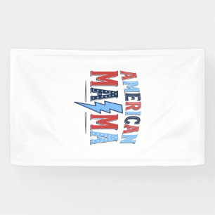 Amerikaanse Mama Patriottisch Vintage Gravure Shir Spandoek