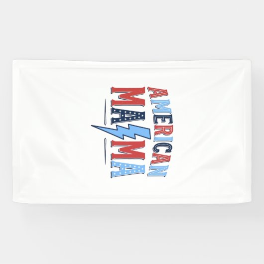 Amerikaanse Mama Patriottisch Vintage Gravure Shir Spandoek (Horizontaal)