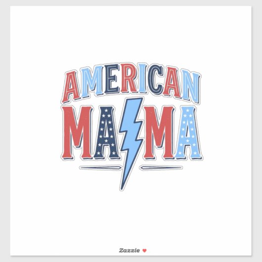 Amerikaanse Mama Patriottisch Vintage Gravure Shir Sticker (Vel)