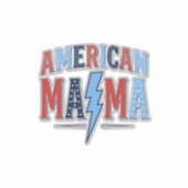 Amerikaanse Mama Patriottisch Vintage Gravure Shir Sticker (Voorkant)