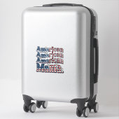 Amerikaanse Mama Patriottisch Vintage Gravure Shir Sticker (Koffer)