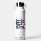 Amerikaanse Mama Patriottisch Vintage Gravure Shir Waterfles (Voorkant)