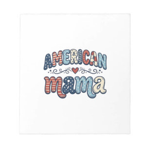 Amerikaanse Mama Patriottisch Vintage Shirt Ontwer Notitieblok
