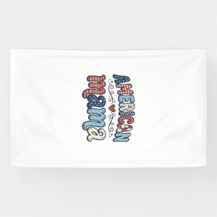 Amerikaanse Mama Patriottisch Vintage T-shirt Ontw Spandoek