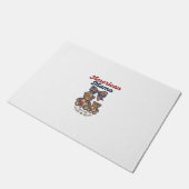 Amerikaanse Mama Patriottische Beer Patchwork Vect Deurmat (Schuin)