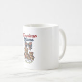 Amerikaanse Mama Patriottische Beer Patchwork Vect Koffiemok (Voorkant rechts)