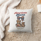 Amerikaanse Mama Patriottische Beer Patchwork Vect Kussen (Deken)