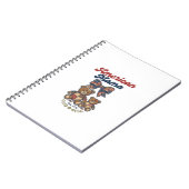 Amerikaanse Mama Patriottische Beer Patchwork Vect Notitieboek (Linkerzijde)