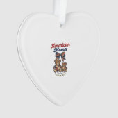 Amerikaanse Mama Patriottische Beer Patchwork Vect Ornament (voorkant)