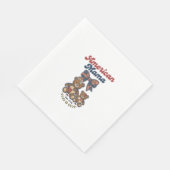Amerikaanse Mama Patriottische Beer Patchwork Vect Servet (Hoek)