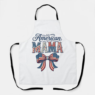 Amerikaanse Mama Patriottische Boog Vintage 4 juli Schort
