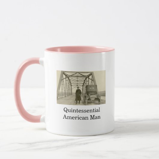 Amerikaanse Man Echte Foto Koffiemok Mok (Links)