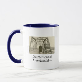 Amerikaanse Man Echte Foto Koffiemok Mok