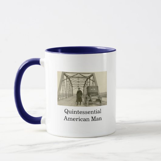 Amerikaanse Man Echte Foto Koffiemok Mok (Links)