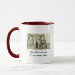 Amerikaanse Man Echte Foto Koffiemok Mok